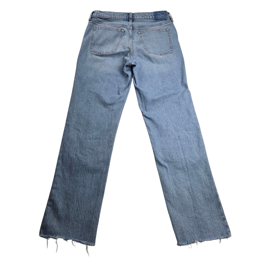 Abercrombie & Fitch Women Sz 28 The 90s Straight Mid-Rise Medium Wash Denim Jean - Picture 5 of 15